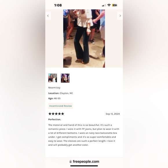 NWT FREE PEOPLE INTIMATELY Forever Young Bed Jacket | White Alyssum - Picture 8 of 16